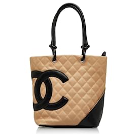 Chanel-Chanel Brown Medium Cambon Ligne Tote-Brown,Black,Beige