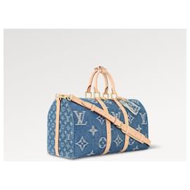 Louis Vuitton-LV Keepall Denim Remix nouveau-Bleu