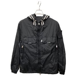 Moncler Black Nylon Jacket Men Black