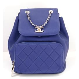 Chanel-Chanel Business Affinity Backpack-Blue