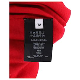 Balenciaga-Balenciaga Mini-robe en maille en laine rouge-Rouge