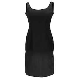 Prada-Prada Shift Dress in Black Virgin Wool-Black