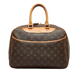 Louis Vuitton-Louis Vuitton Monogram Deauville Canvas Handbag M47270 in Good condition-Brown