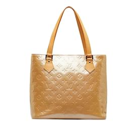 Louis Vuitton-Louis Vuitton Monogram Vernis Houston Leather Tote Bag M91340 in Good condition-Brown
