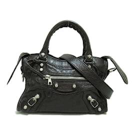 Balenciaga-Motocross Classic Mini City Bag-Brown
