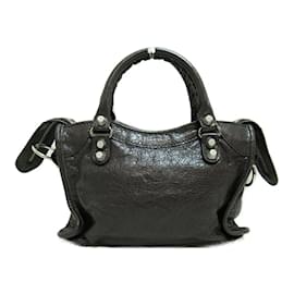 Balenciaga-Motocross Classic Mini City Bag-Brown