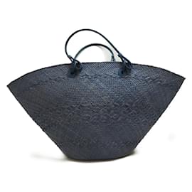 Loewe-Raffia Basket Handbag A223F04x138798-Blue