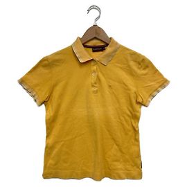 Polo Moncler Gialla in Cotone Giallo