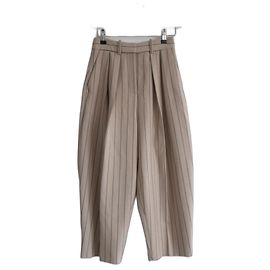 See by Chloé Calça cropped listrada See By Chloe Bege