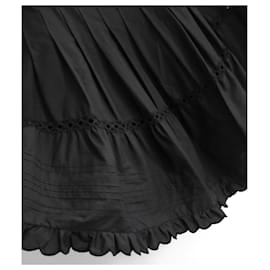 See by Chloé-See By Chloe Frill Hem Cotton Prairie Skirt-Black