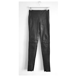 Balenciaga-Balenciaga x Nicolas Ghesquiere leather leggings pants-Black