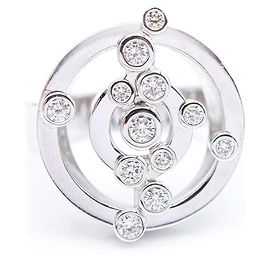 Autre Marque Anel ADAGIO em ouro branco com diamantes. Branco