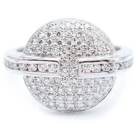 Autre Marque Anillo de Oro Blanco con Diamantes Blanco