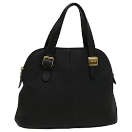 Autre Marque-Burberrys Hand Bag Leather Black Auth bs9530-Black