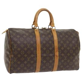 Louis Vuitton-Louis Vuitton-Monogramm Keepall 45 Boston Bag M.41428 LV Auth 58135-Monogramm