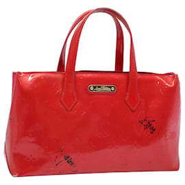 Louis Vuitton-LOUIS VUITTON Monogram Vernis Wilshire PM Hand Bag Rose Pop M93643 auth 58462-Other