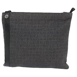 Bulgari-BVLGARI Shoulder Bag Canvas Gray Auth ep2126-Grey