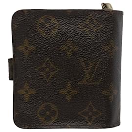 Louis Vuitton-LOUIS VUITTON Monogram Compact zip Wallet M61667 Bases de autenticación de LV9638-Monograma