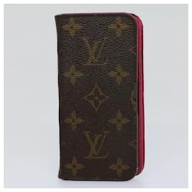 Louis Vuitton-LOUIS VUITTON Monogramm-Schlüsseletui für iPhone 10Setze LV Auth bs9447-Monogramm