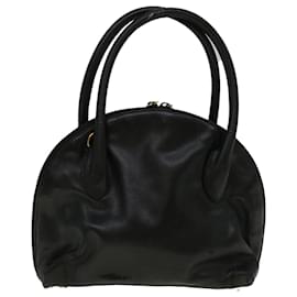 Gucci-GUCCI bolsa de mão de couro preto Auth bs9600-Preto