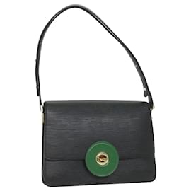 Louis Vuitton-LOUIS VUITTON Epi Free Run Shoulder Bag Green Black M52417 LV Auth bs9417-Black,Green