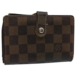 Louis Vuitton-Carteira LOUIS VUITTON Damier Ebene Portefeuille Viennois N61674 Autenticação de LV 58223-Outro