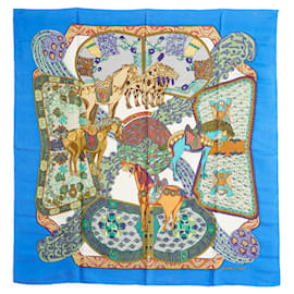 Hermès-Art des Steppes 1991 Blue-Multicolore