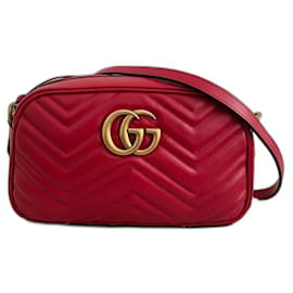 Gucci-Bolsa pequena GG Marmont-Vermelho