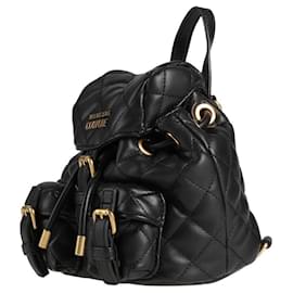 Versace Jeans Couture Black Quilted Backpack Black