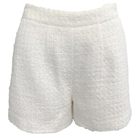 L'Agence-L'Agence White Tweed Ashton Shorts-White