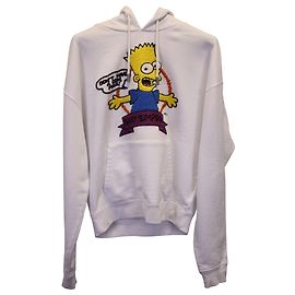 Off White Off-White Bart Hoodie aus weißer Baumwolle Weiß