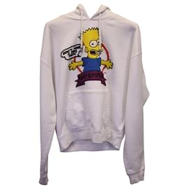 Off White Off-White Sudadera con capucha Bart de algodón blanco Blanco