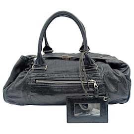 Balenciaga-Balenciaga City Handtasche aus schwarzem Leder-Schwarz