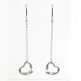 Tiffany & Co-Boucles d'oreilles pendantes à cœur ouvert-Argenté