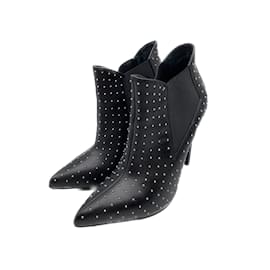 Saint Laurent-SAINT LAURENT  Ankle boots T.eu 38.5 leather-Black