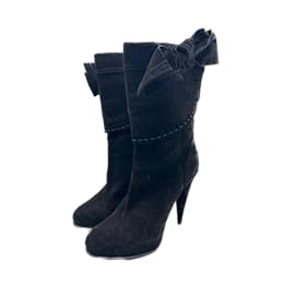 Dior-DIOR  Ankle boots T.eu 37.5 Suede-Black