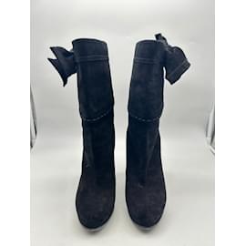 Dior-DIOR  Ankle boots T.eu 37.5 Suede-Black