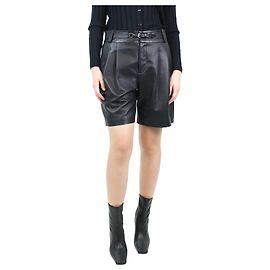 Red Valentino Black leather shorts - size IT 44 Black