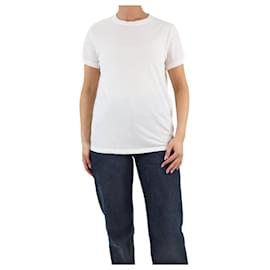 Tom Ford-T-shirt branca de manga curta - tamanho UK 8-Branco