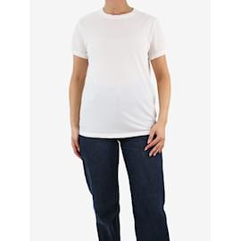 Tom Ford-T-shirt branca de manga curta - tamanho UK 8-Branco