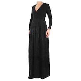 Diane Von Furstenberg-Vestido envolvente estampado em tons pretos - tamanho Reino Unido 10-Preto