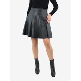 Autre Marque-Mini jupe en cuir noir - taille UK 10-Noir