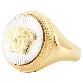 Medusa Biggie Ring – Versace – Metall – Gold Silber Metallisch