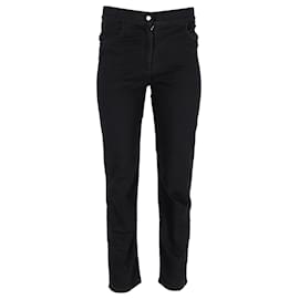 Balmain-Jean skinny Balmain à rayures contrastées en coton noir-Noir