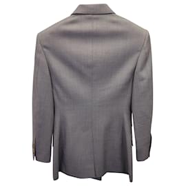 Gucci-Gucci Double-Breasted Blazer in Gray Wool-Grey