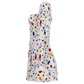 Reformation-Reformation Splatter Print Dress in Multicolor Viscose-Multiple colors