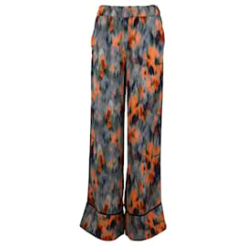 Off White-Off-White Chine Pants in Multicolor Viscose-Other,Python print