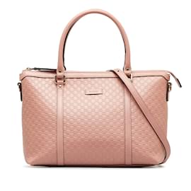 Gucci-Microguccissima Leather Handbag 449656-Pink