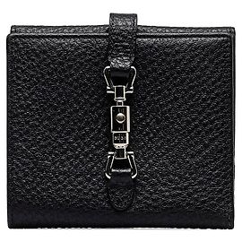 Gucci Leather Jackie Bifold Wallet 141435 Black