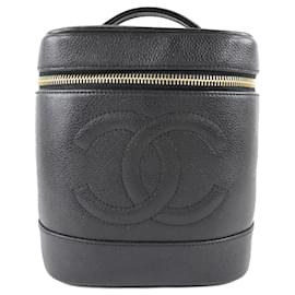 Chanel-CC Caviar  Vanity Case-Black